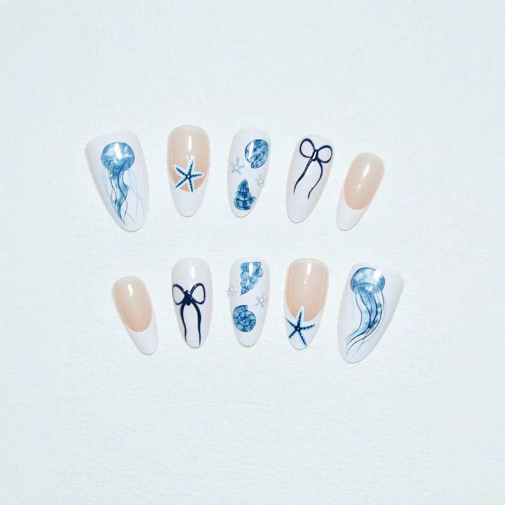 Artistic Jellyfish-Themed Press-On Nails Kalsten