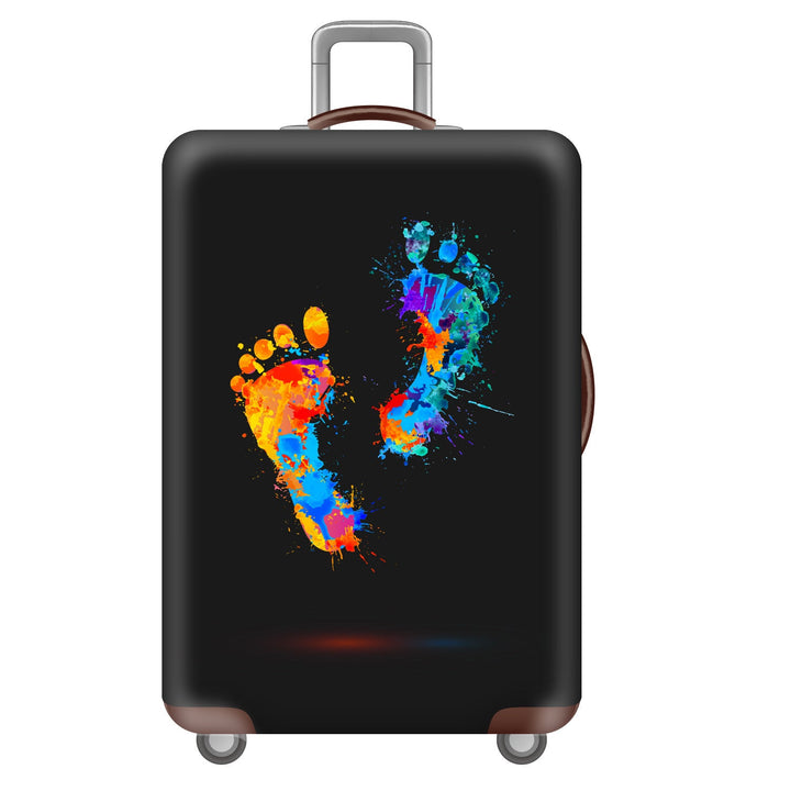 Unisex non-elastic suitcase cover with tropical leaf pattern, stretch protective cover for hard shell and soft case Kalsten