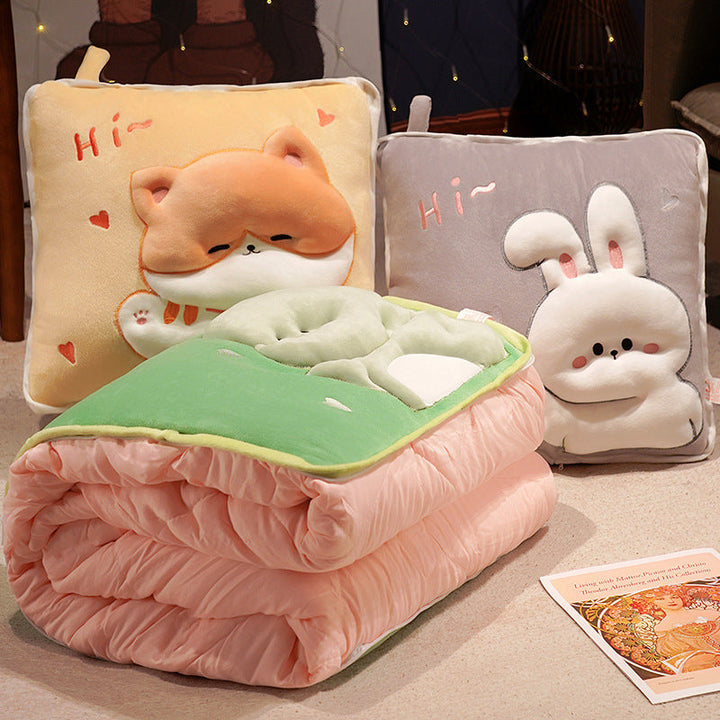 Plush Dog Cushion and Blanket Set Kalsten