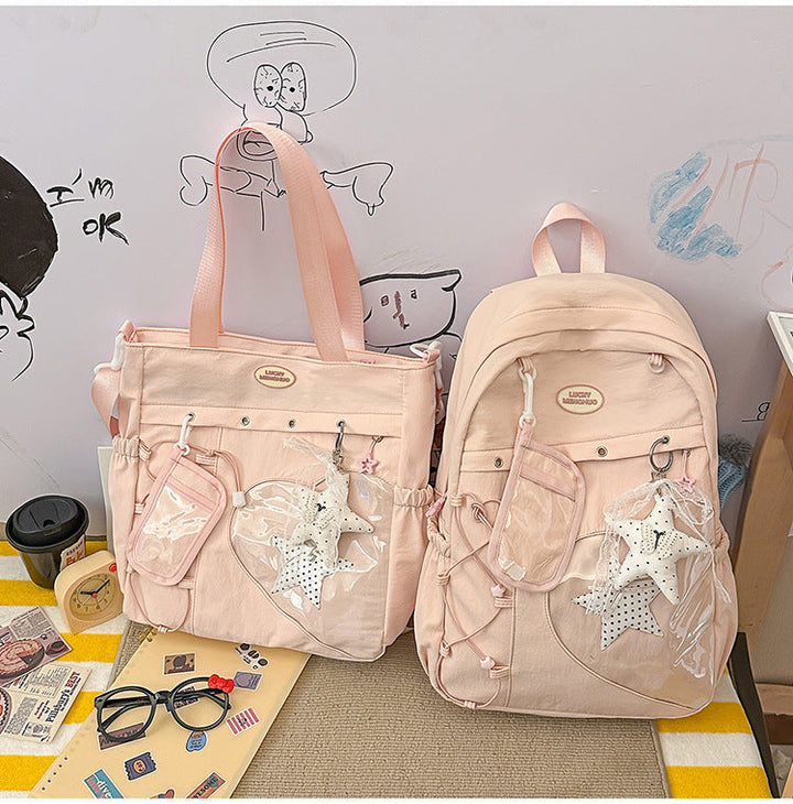 Multi-Purpose Star-Embellished School Backpack