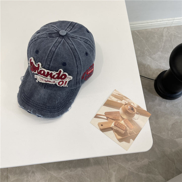 Men's Distressed Vintage-Inspired Baseball Cap Kalsten