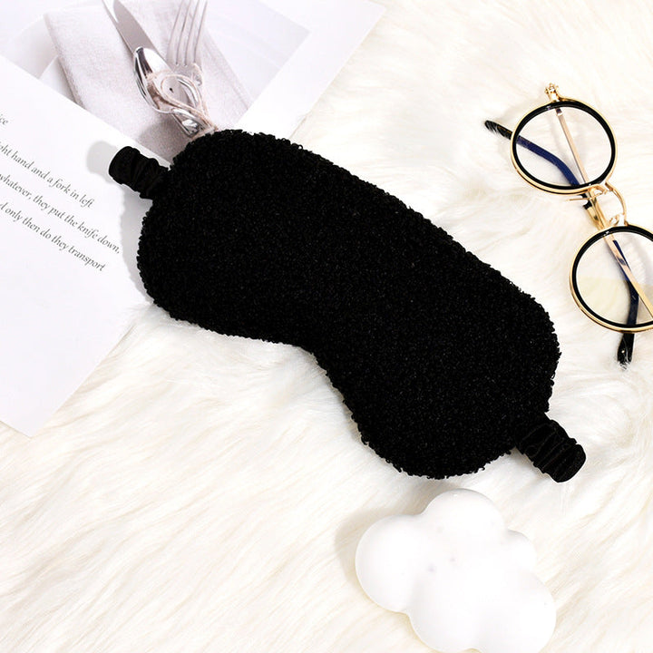 Women's cuddly thermo sleep mask made of teddy fleece with adjustable satin band Kalsten