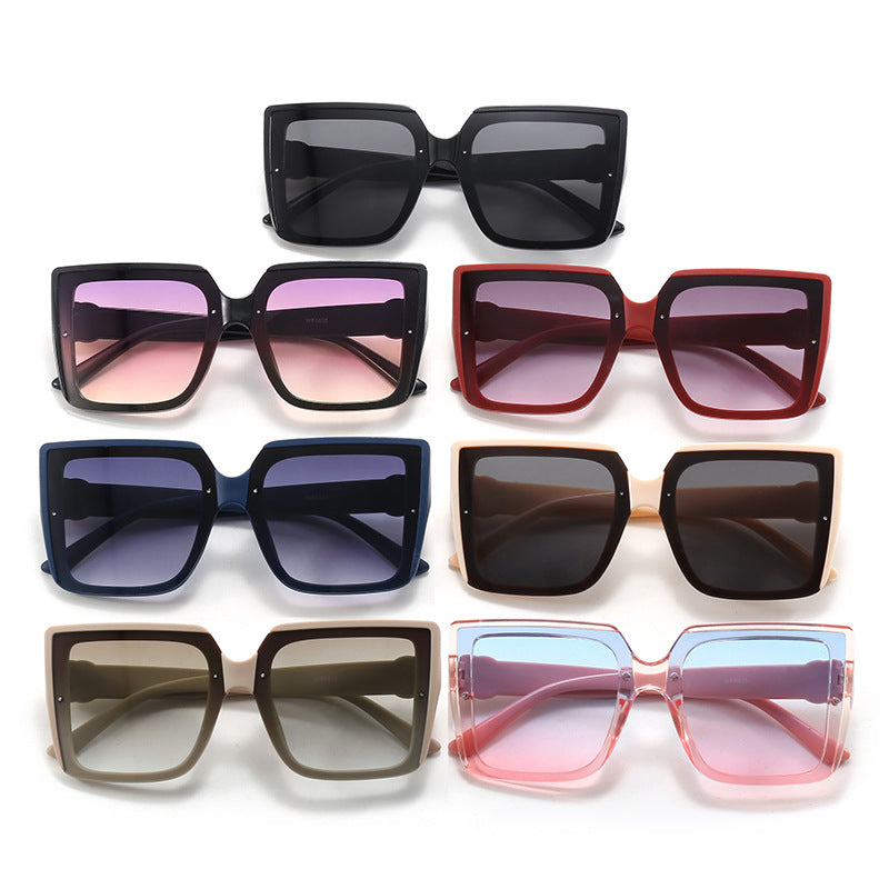 Women's square sunglasses with unique tire element Kalsten