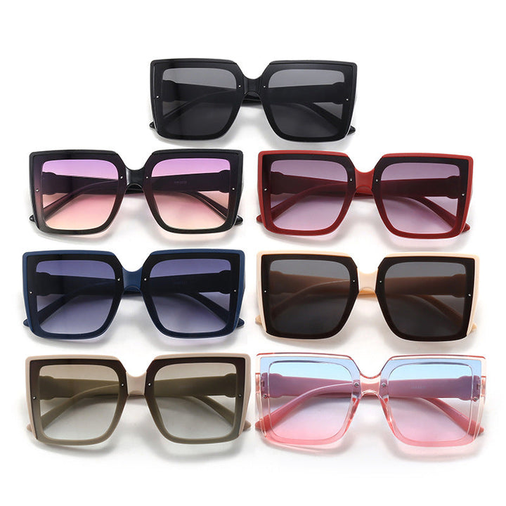 Women's square sunglasses with unique tire element Kalsten