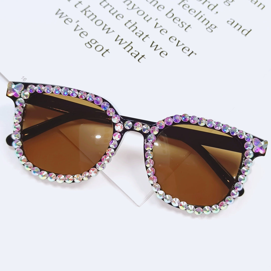 Fashionable Rhinestone-Embellished Sunglasses Kalsten