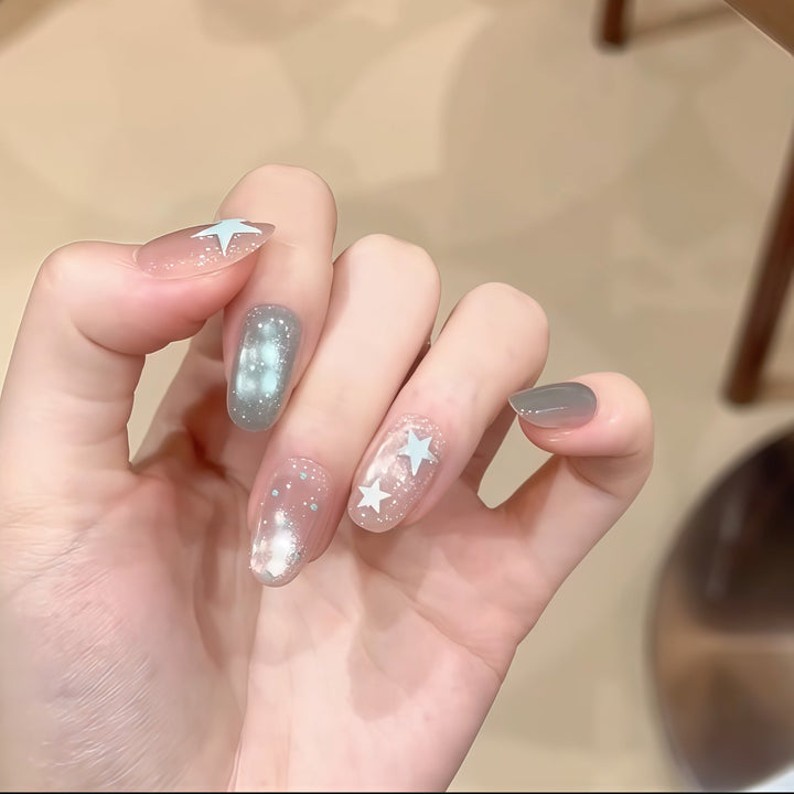 Nail design with galaxy effects Kalsten