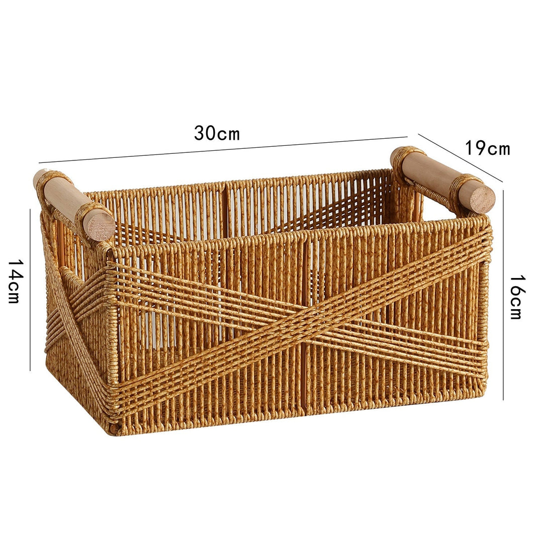 Decorative Woven Storage Basket with Handles Kalsten