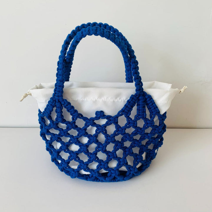 Hand-knotted tote bag with inner drawstring closure Kalsten