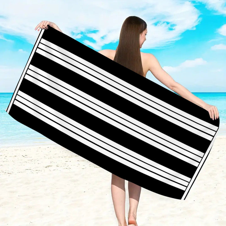 large and soft beach towel with striped pattern Kalsten