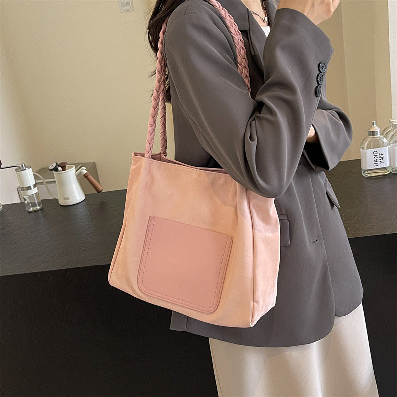 Stylish Braided Handle Handbag Acalora