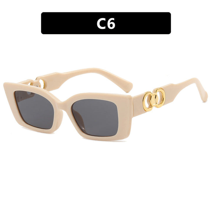 Women's fashionable square sunglasses with golden embellishments Kalsten
