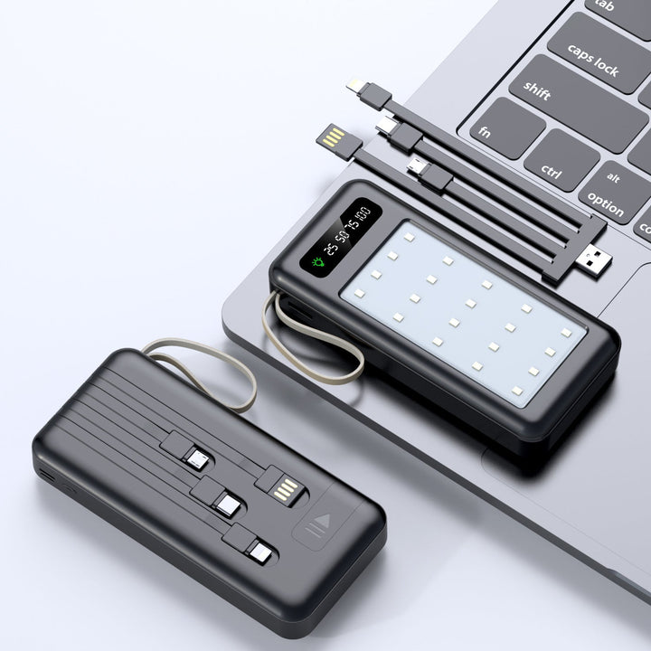 Portable power bank with multifunctional USB-C charging cable Kalsten