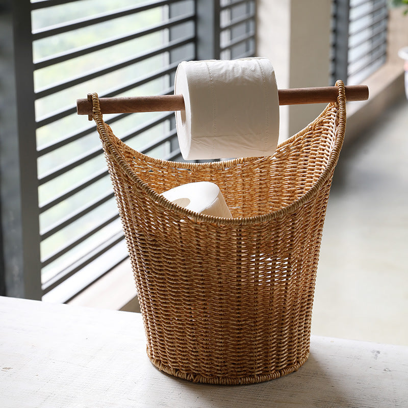 Ladies Natural Basket with Wooden Handle Kalsten