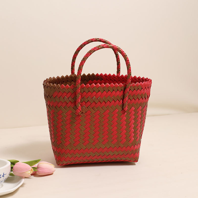 Braided Tote Bag in Rustic Design Kalsten