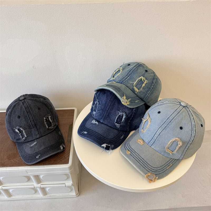 Men's Distressed Denim Baseball Cap Kalsten 1783921899