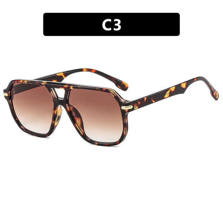 Women's fashionable sunglasses with square frame and eye-catching lenses Kalsten