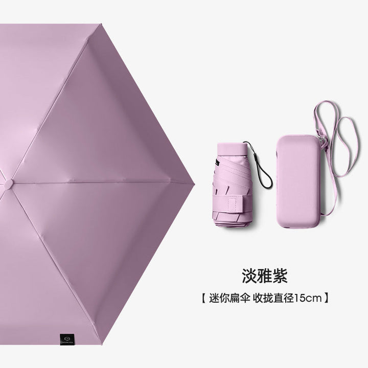 Women's compact rain and sun protection umbrella with carrying case Kalsten