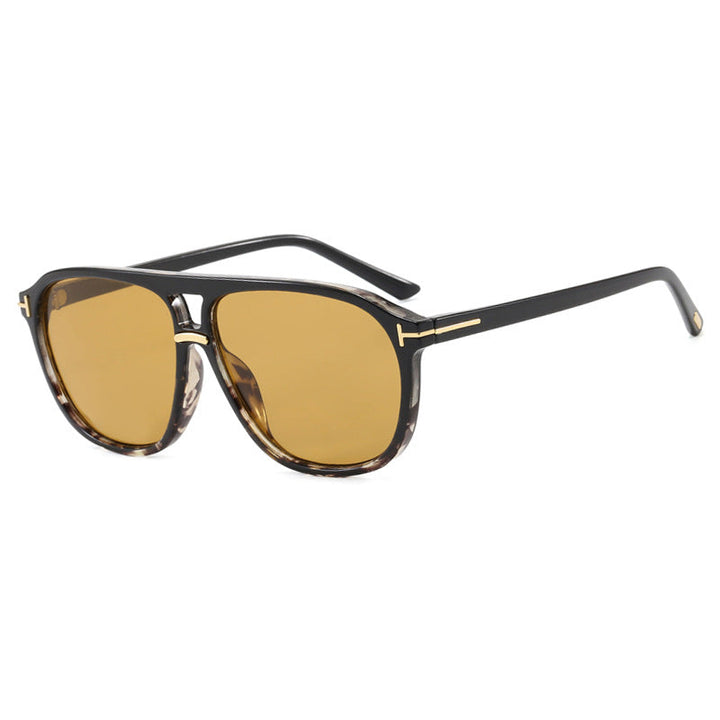 Women's square sunglasses with luxurious tortoiseshell pattern and polarized lenses Kalsten