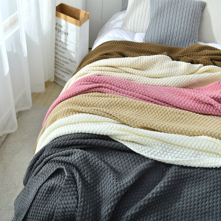 Ladies Elegant Waffle Structure Blanket Kalsten
