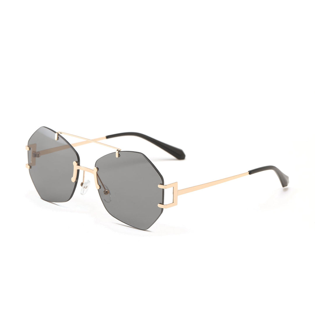 Women's fashionable octagonal sunglasses with delicate metal frame Kalsten