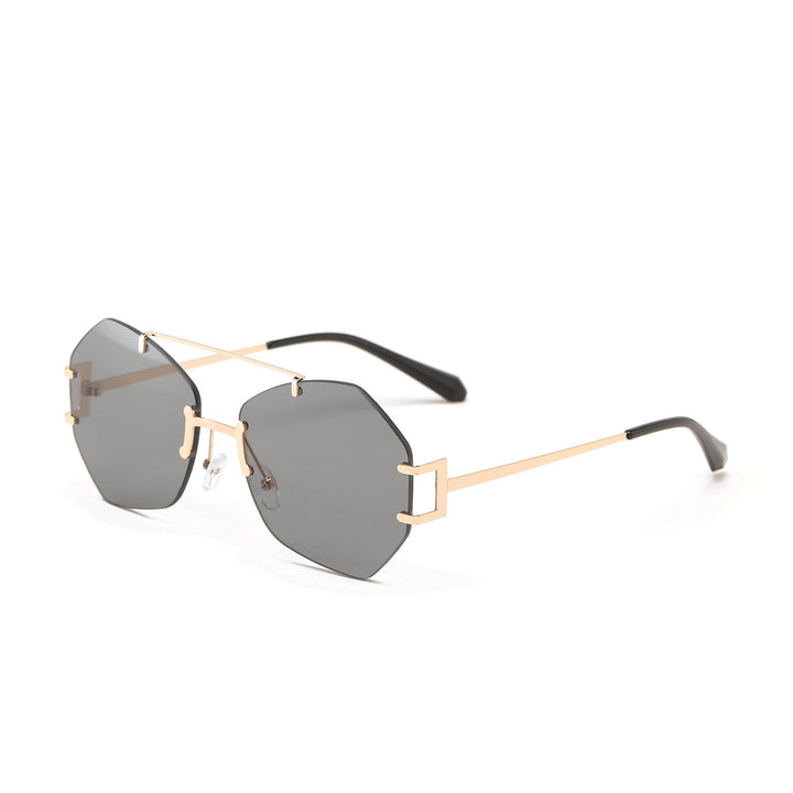 Women's fashionable octagonal sunglasses with delicate metal frame Kalsten