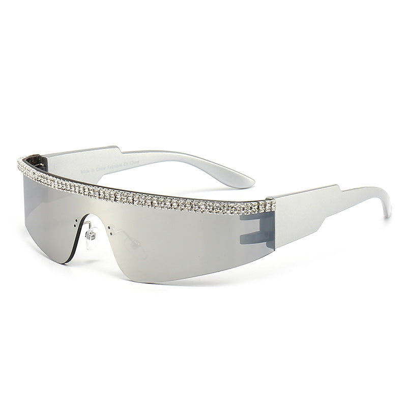Women's Fashion Glamour Sunglasses with Rhinestone-Embellished Frame Kalsten