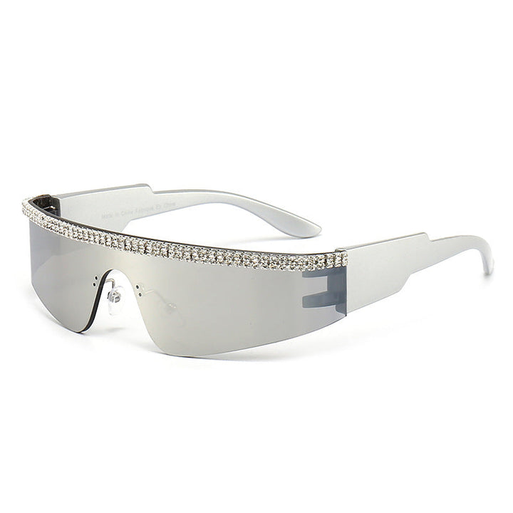 Women's Fashion Glamour Sunglasses with Rhinestone-Embellished Frame Kalsten