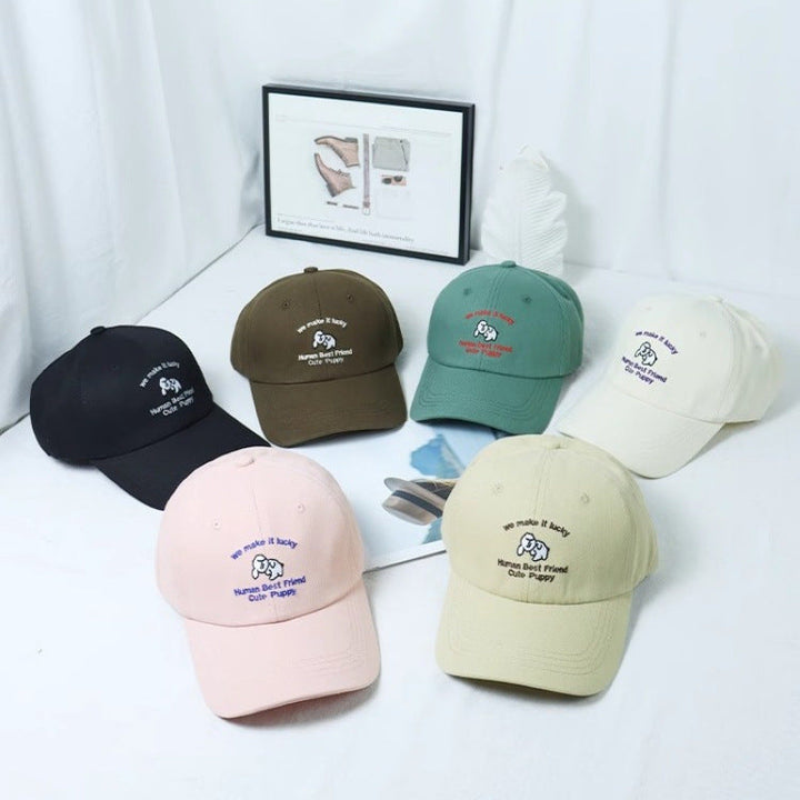 Women's Embroidered Puppy-Themed Baseball Cap Kalsten