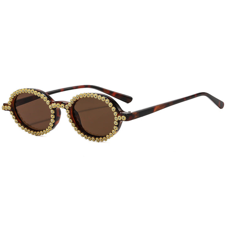 Ladies fashionable sunglasses with floral crystal frame Kalsten
