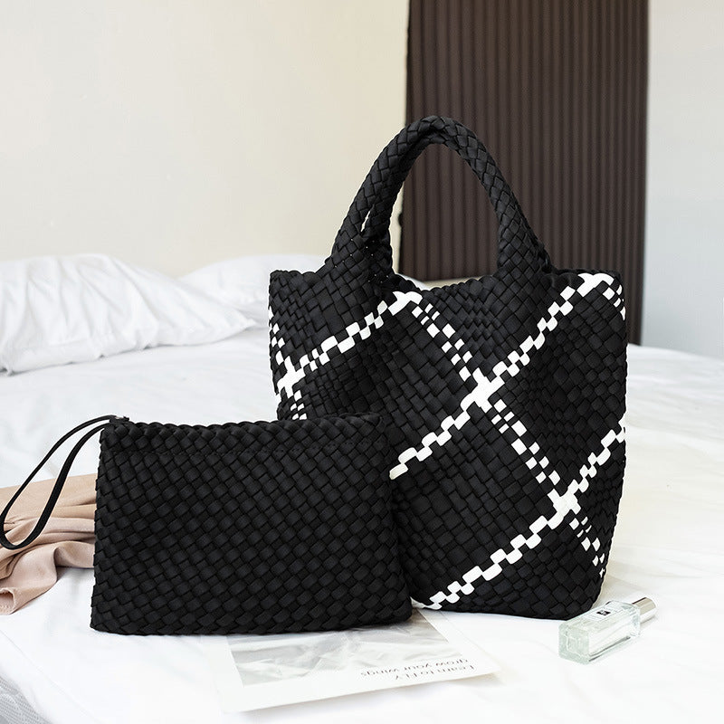 Braided Handbag with Removable Clutch Kalsten