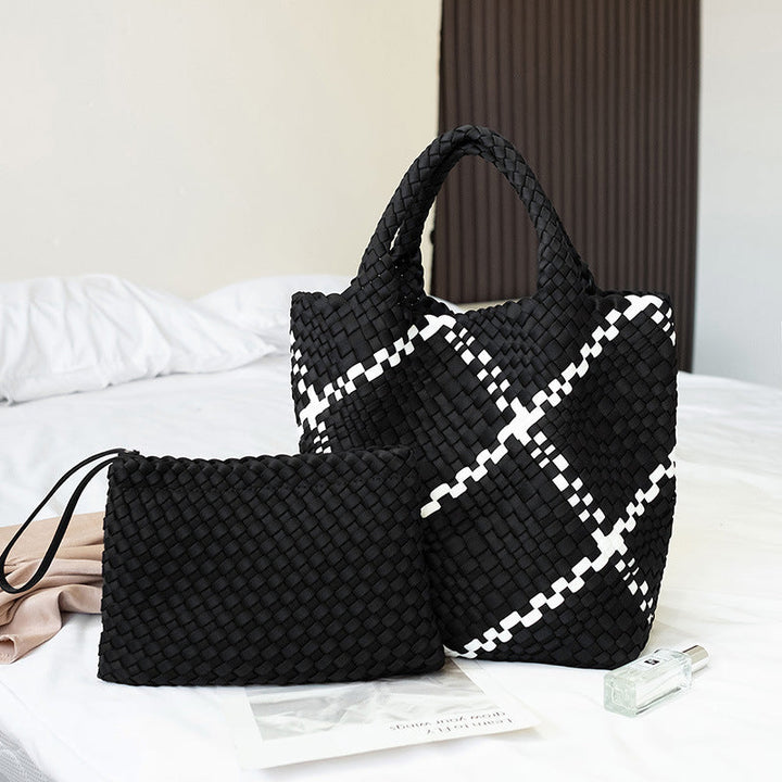 Braided Handbag with Removable Clutch Kalsten