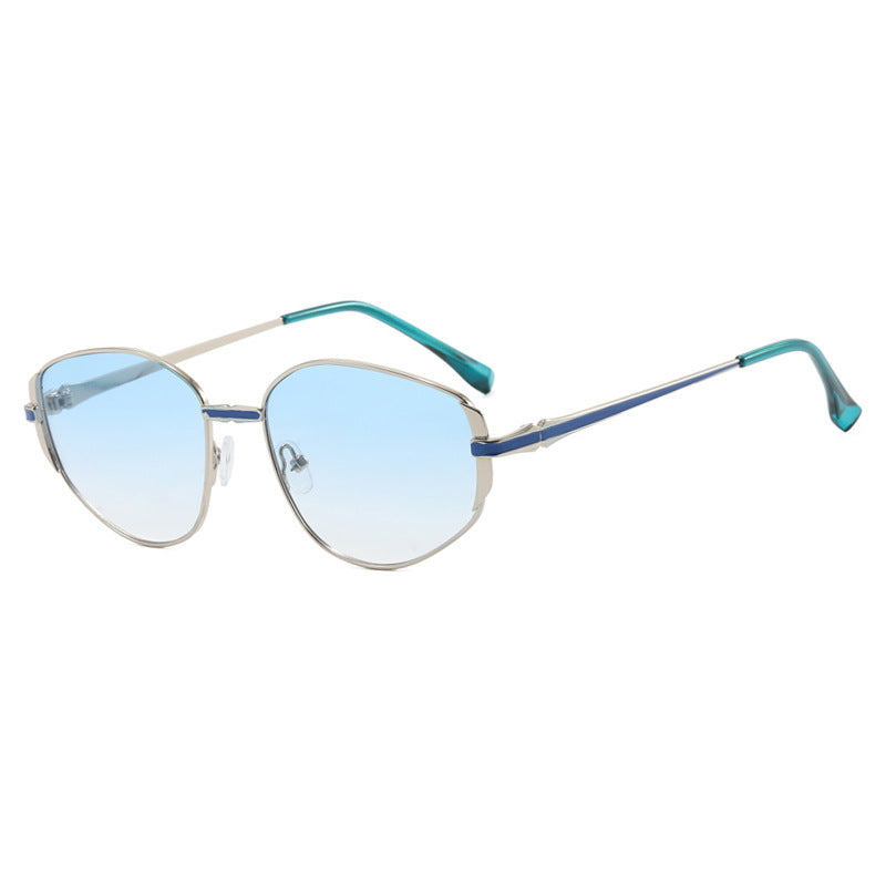 Women modern geometric sunglasses with stylish metal frame Kalsten