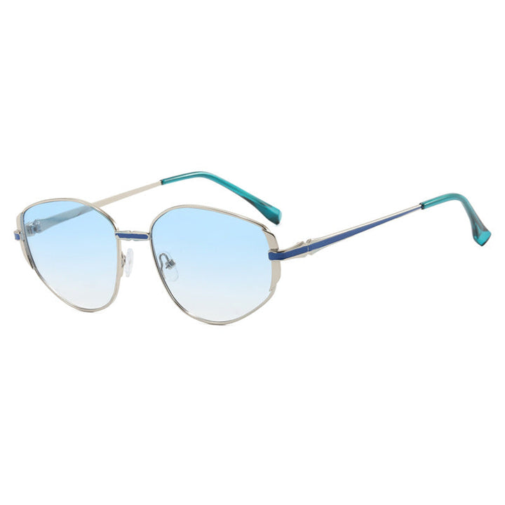 Women modern geometric sunglasses with stylish metal frame Kalsten