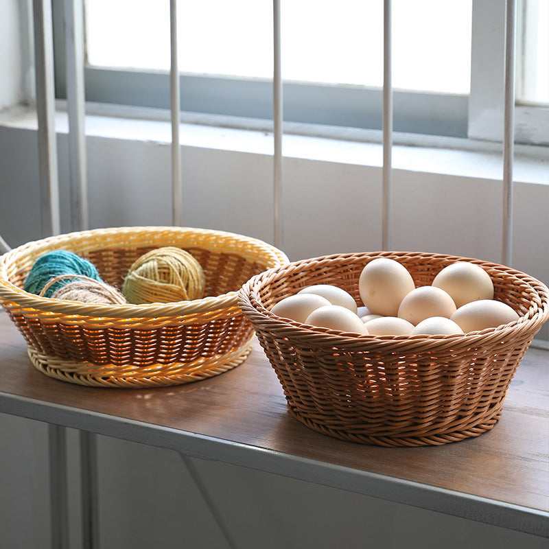 Unisex Handwoven Decorative Basket with Natural Shape Kalsten