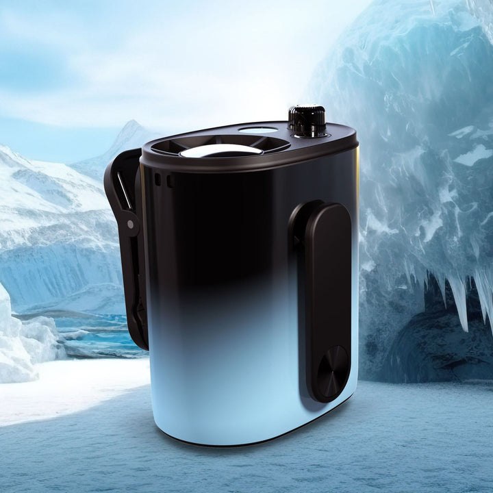 Unisex portable personal evaporative air cooler with ice compartment, USB charging function and clampable stand Kalsten