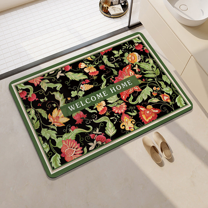 Decorative Citrus-Themed Bath Mat Acalora
