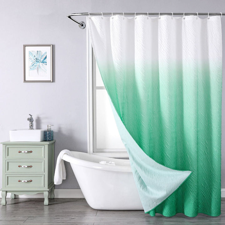 Textured Leaf Pattern Shower Curtain Kalsten