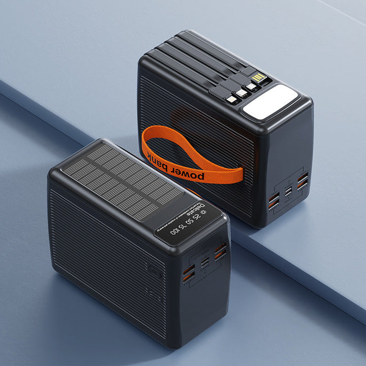 Solar Power Bank with Multifunctional USB Connections and Digital Charge Level Indicator Kalsten