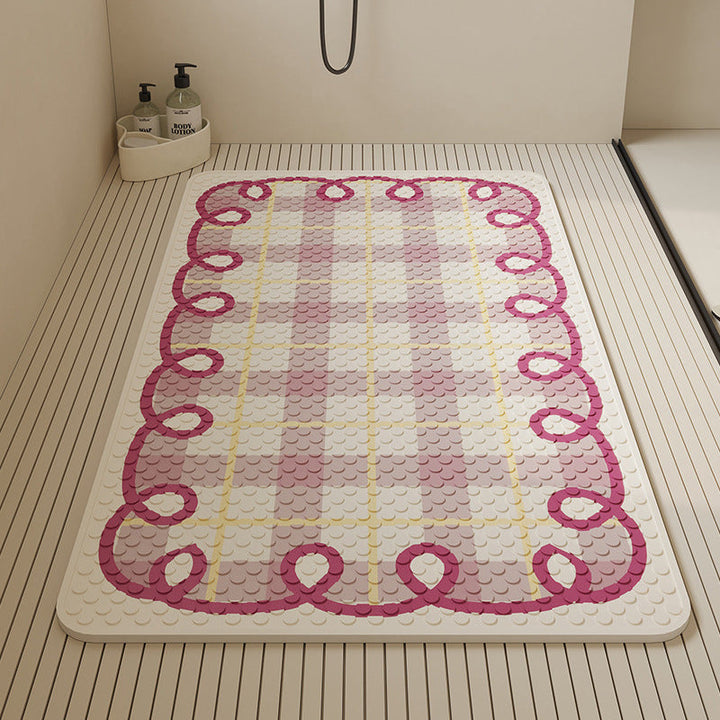 Stylish Textured Bath Mat Kalsten