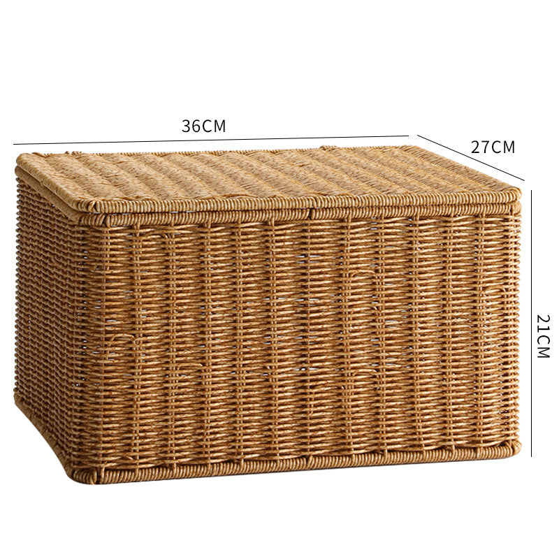 Handcrafted Rectangular Wicker Storage Box Kalsten
