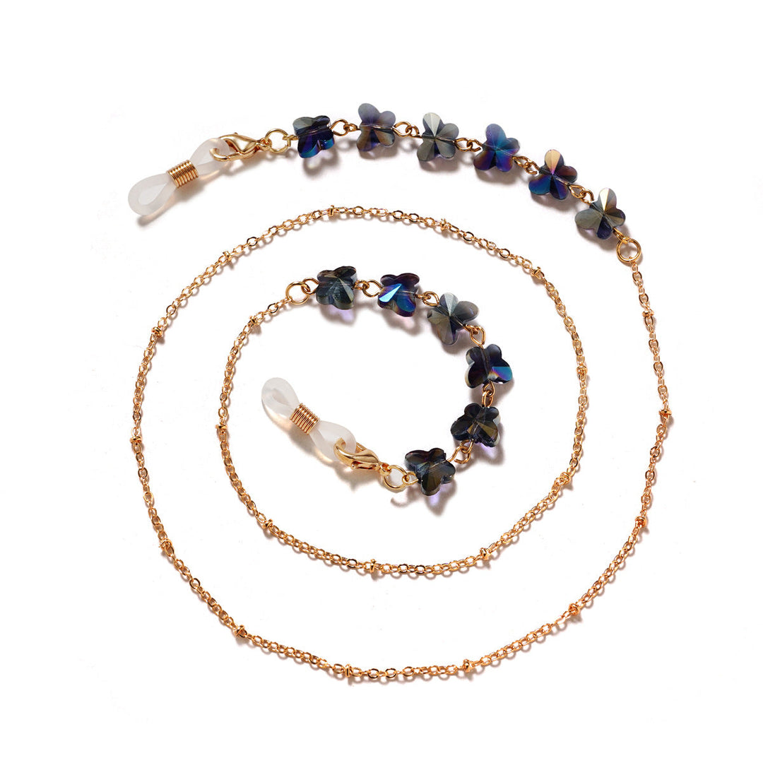 Floral-Embellished Eyewear Chain kalsten