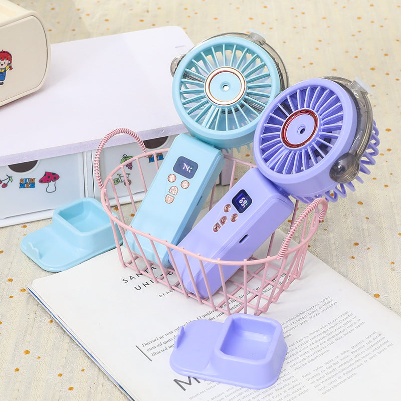 Women portable spray fan with LCD display Kalsten