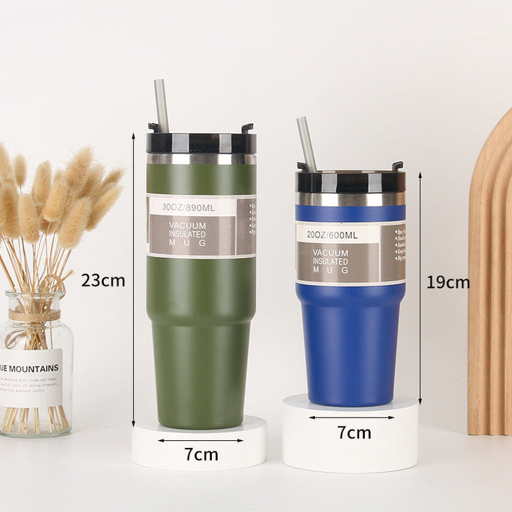 Unisex Insulated Drinking Cup with Integrated Straw Kalsten