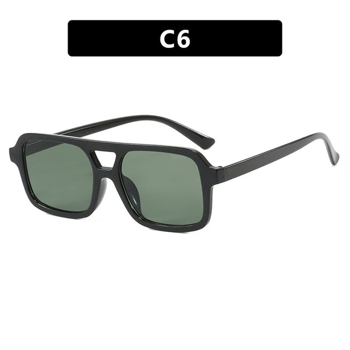 Women's fashionable square sunglasses made of transparent plastic Kalsten