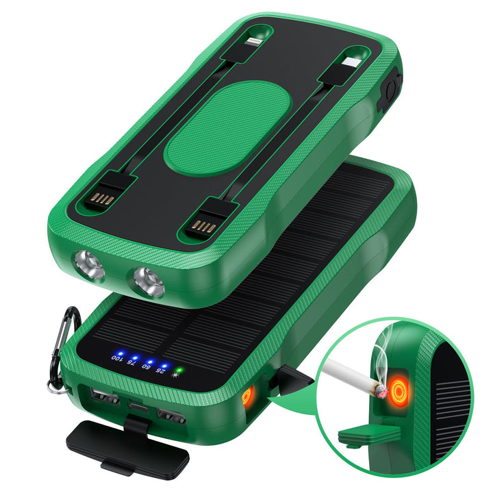 Solar charger with integrated USB ports and LED lamps Kalsten