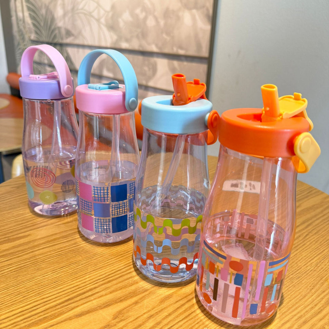 Women's Creative Water Bottle with Silicone Carrying Strap Kalsten