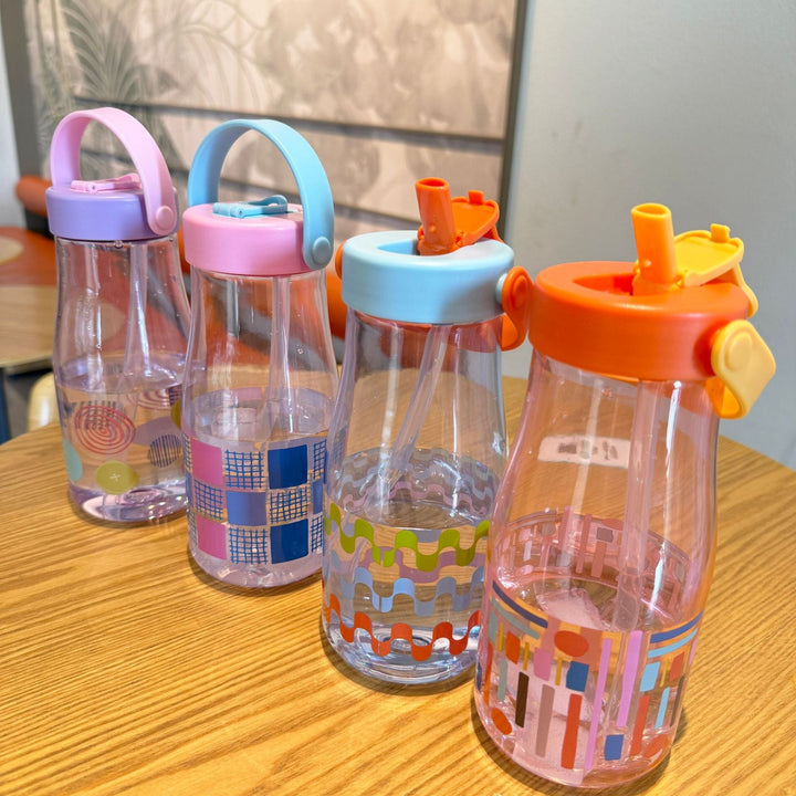 Women's Creative Water Bottle with Silicone Carrying Strap Kalsten