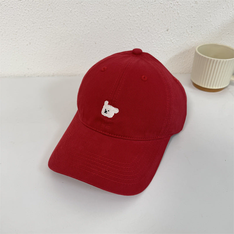 Women's Cute Embroidered Bear Cap Kalsten