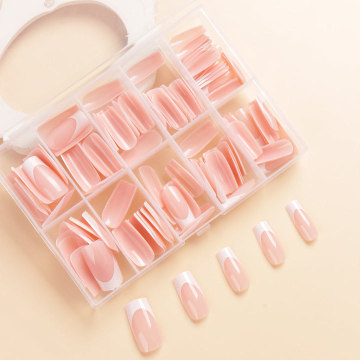 Premium Long-Length French Tip Press-On Nail Set Kalsten