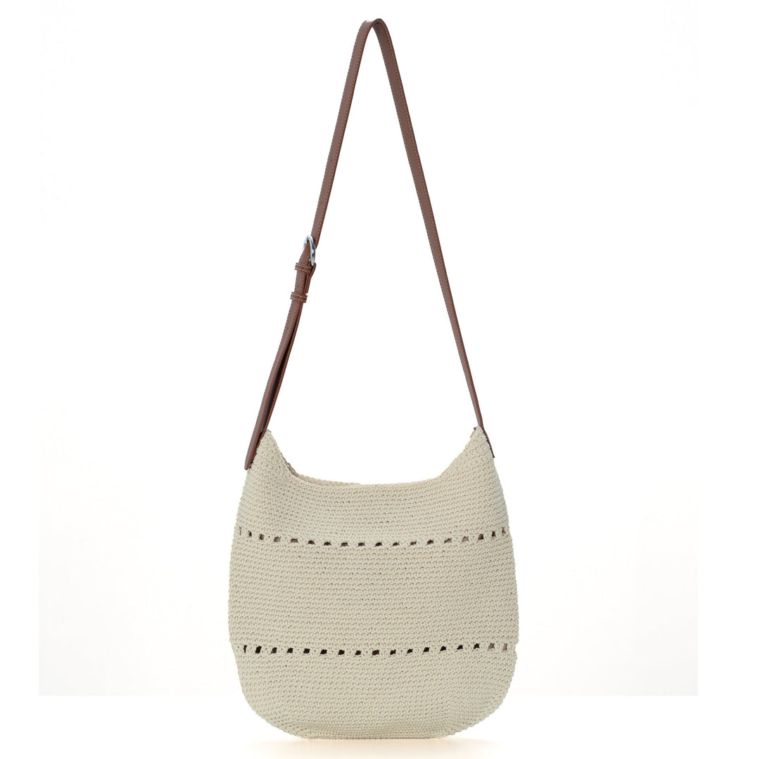 Comfortable crossbody bag made of crocheted material Kalsten